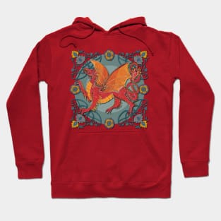 Celtic Medieval Fire Dragon Hoodie